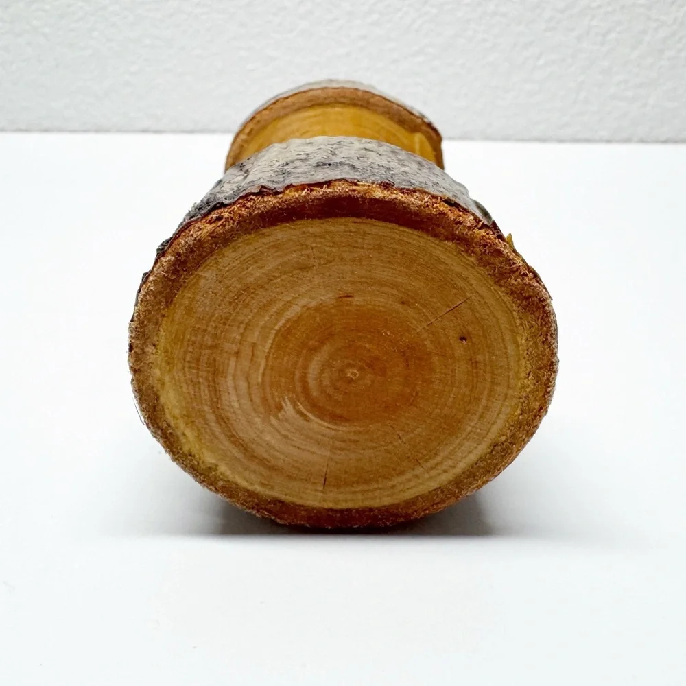 Hand Crafted Wood Spindle Infinity Ring Bud Vase S2